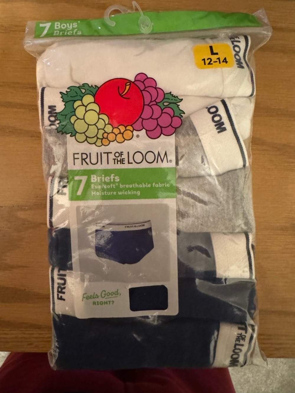 Fruit of the Loom Boys Briefs Pack - White and Gray